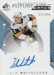 2018-19 SP Authentic Base Set Zach Whitecloud #163 card