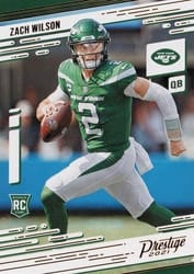2021 Panini Chronicles Prestige Rookies Update Zach Wilson #202 card
