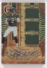 2021 Panini Gold Standard Rookie Jersey Autographs Triple Zach Wilson #273 card