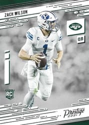 2021 Panini Prestige Base Set Zach Wilson #202 card