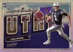 2021 Panini Prestige Seasons Greetings Zach Wilson #SG-5 card