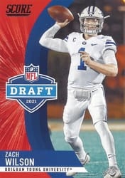 2021 Score NFL Draft Zach Wilson #D3 card