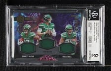 2022 Panini Elements Team Chemistry Zach Wilson / Breece Hall / Garrett Wilson #TC-NYJ card