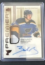 2024-25 Upper Deck Premier Acetate Auto Patch Rookies Zachary Bolduc #AR-ZB card