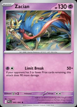 Phantasmal Flames Zacian #45 card