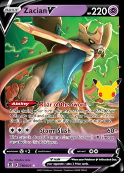 Celebrations Zacian V #16 card