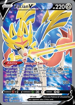 Sword & Shield Zacian V #195 card
