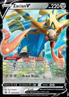 SWSH Black Star Promos Zacian V #SWSH018 card