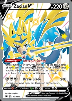 SWSH Black Star Promos Zacian V #SWSH292 card