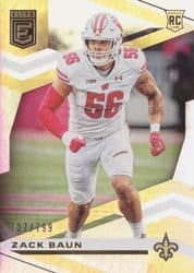 2020 Donruss Elite Base Set Zack Baun #196 card