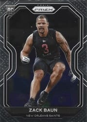 2020 Panini Prizm Base Set Zack Baun #387 card