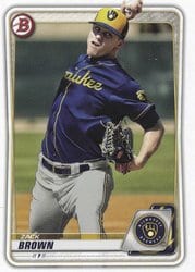 2020 Bowman Prospects Zack Brown #BP-34 card