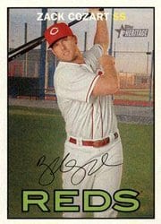 2016 Topps Heritage Base Set Zack Cozart #329 card