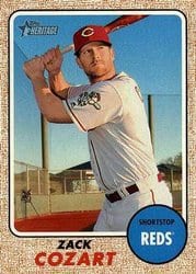 2017 Topps Heritage Base Set Zack Cozart #192 card