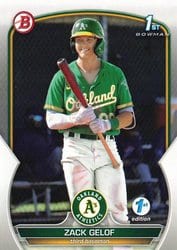 2023 Bowman 1st Edition Base Set Zack Gelof #BPPF-1 card