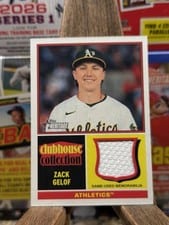 2025 Topps Heritage Clubhouse Collection Relics Zack Gelof #CCR-ZG card