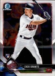 2018 Bowman Chrome Base Set Zack Granite #81 card