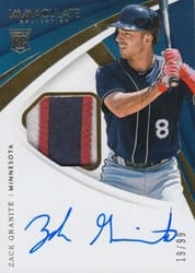 2018 Panini Immaculate Collection Base Set Zack Granite #24 card