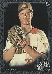 2019 Topps Allen & Ginter X Base Set Zack Greinke #9 card