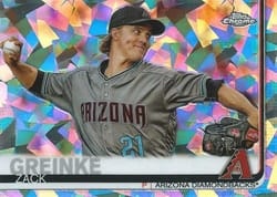 2019 Topps Chrome Sapphire Edition Base Set Zack Greinke #222 card