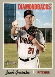 2019 Topps Heritage Base Set Zack Greinke #442 card