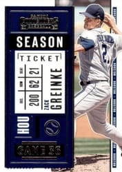 2020 Panini Contenders Base Set Zack Greinke #75 card
