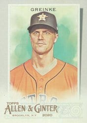 2020 Topps Allen & Ginter Base Set Zack Greinke #121 card