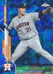 2020 Topps Chrome Update Sapphire Edition Base Set Zack Greinke #U-219 card