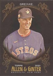 2021 Topps Allen & Ginter X Base Set Zack Greinke #172 card