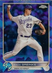 2022 Topps Chrome Update Sapphire Edition Base Set Zack Greinke #US127 card