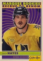 2022-23 O-Pee-Chee Retro Zack Hayes #592 card