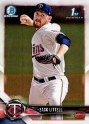 2018 Bowman Chrome Prospects Zack Littell #BCP101 card