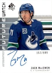 2019-20 SP Authentic Base Set Zack MacEwen #170 card