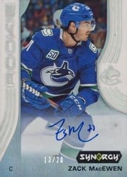 2019-20 Upper Deck Synergy Base Set Zack MacEwen #55 card