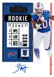 2020 Panini Contenders Base Set Zack Moss #131 card