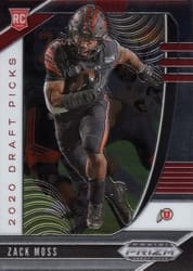 2020 Panini Prizm Draft Picks Base Set Zack Moss #139 card