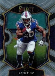 2020 Panini Select Base Set Zack Moss #69 card