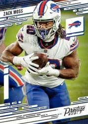 2021 Panini Prestige Base Set Zack Moss #17 card