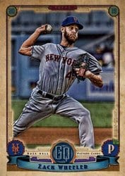 2019 Topps Gypsy Queen Base Set Zack Wheeler #59 card