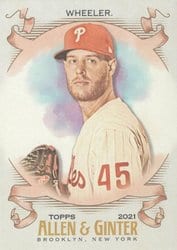 2021 Topps Allen & Ginter Base Set Zack Wheeler #153 card