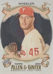 2021 Topps Allen & Ginter Chrome Base Set Zack Wheeler #153 card