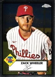 2021 Topps Chrome Platinum Anniversary Base Set Zack Wheeler #299 card