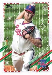 2021 Topps Holiday Base Set Zack Wheeler #HW161 card