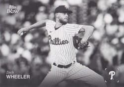2025 Topps Black & White Base Set Zack Wheeler #105 card