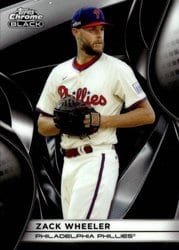 2025 Topps Chrome Black Base Set Zack Wheeler #26 card