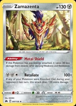 Crown Zenith Zamazenta #97 card
