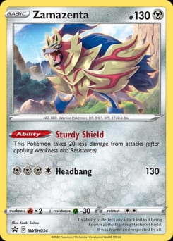 SWSH Black Star Promos Zamazenta #SWSH034 card
