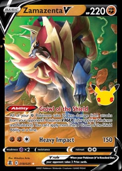 Celebrations Zamazenta V #18 card