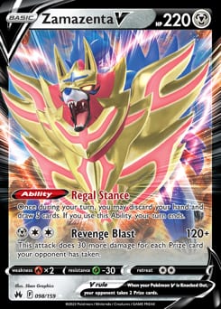 Crown Zenith Zamazenta V #98 card
