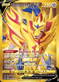 Sword & Shield Zamazenta V #212 card
